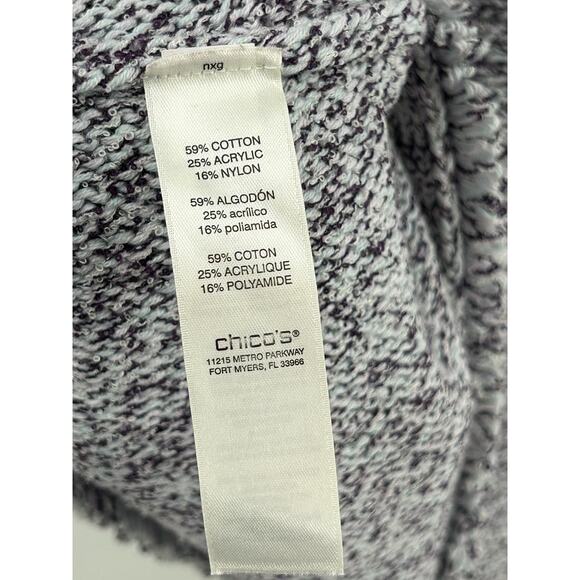 Chico’s Size 3 Gray Sweater with Fringed Bottom Size 16/18-‎ Comfy & Stylish! - Picture 10 of 10